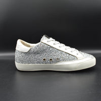 Golden Goose superstar paillette argent/blanc - T36