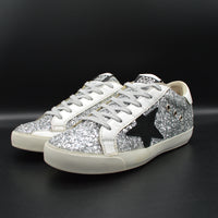 Golden Goose superstar paillette argent/blanc - T36