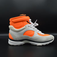 Chanel sneakers montantes blanc/orange/noir - T37