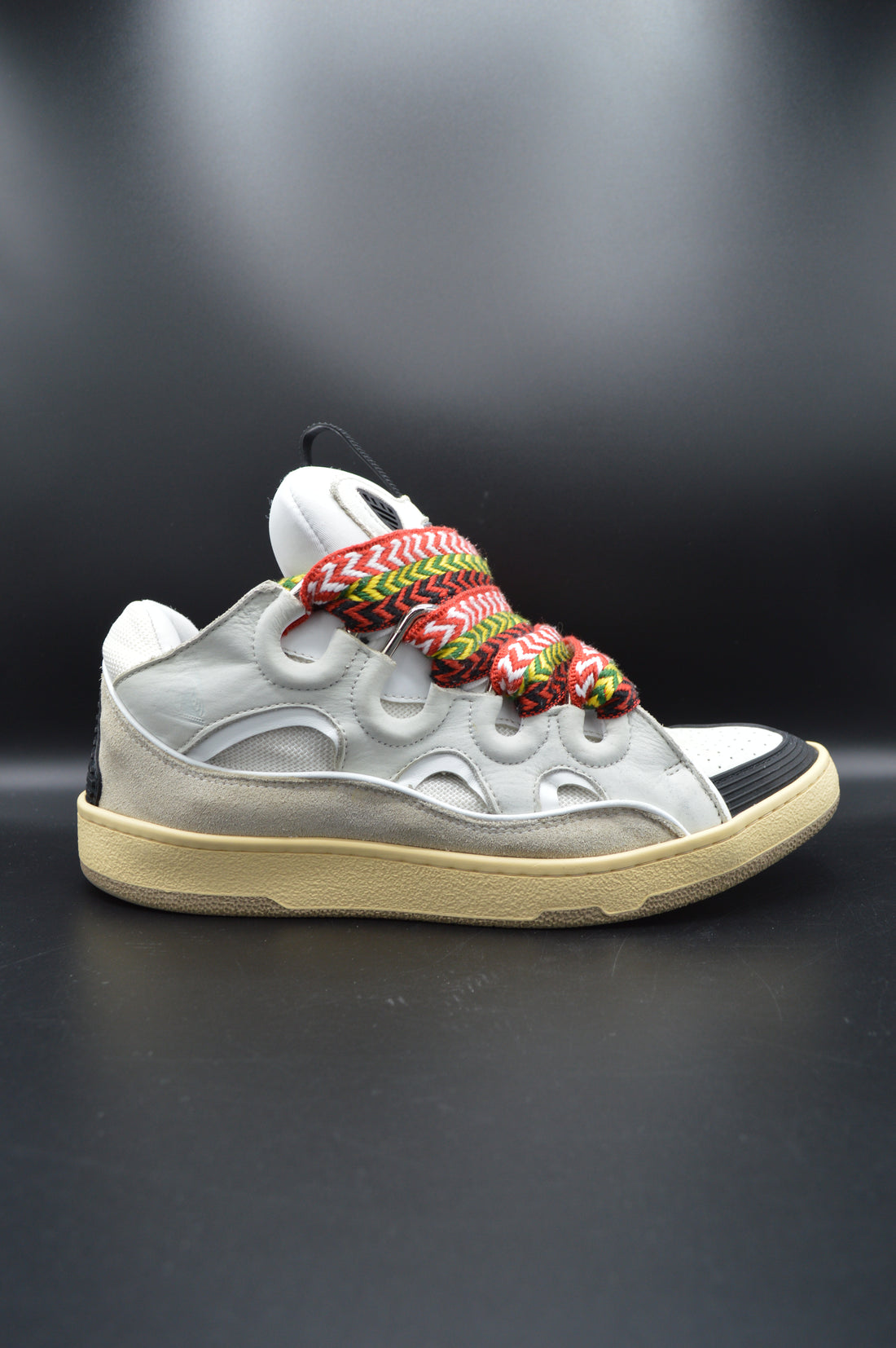 Lanvin Curb cuir blanc/beige/gris - T42