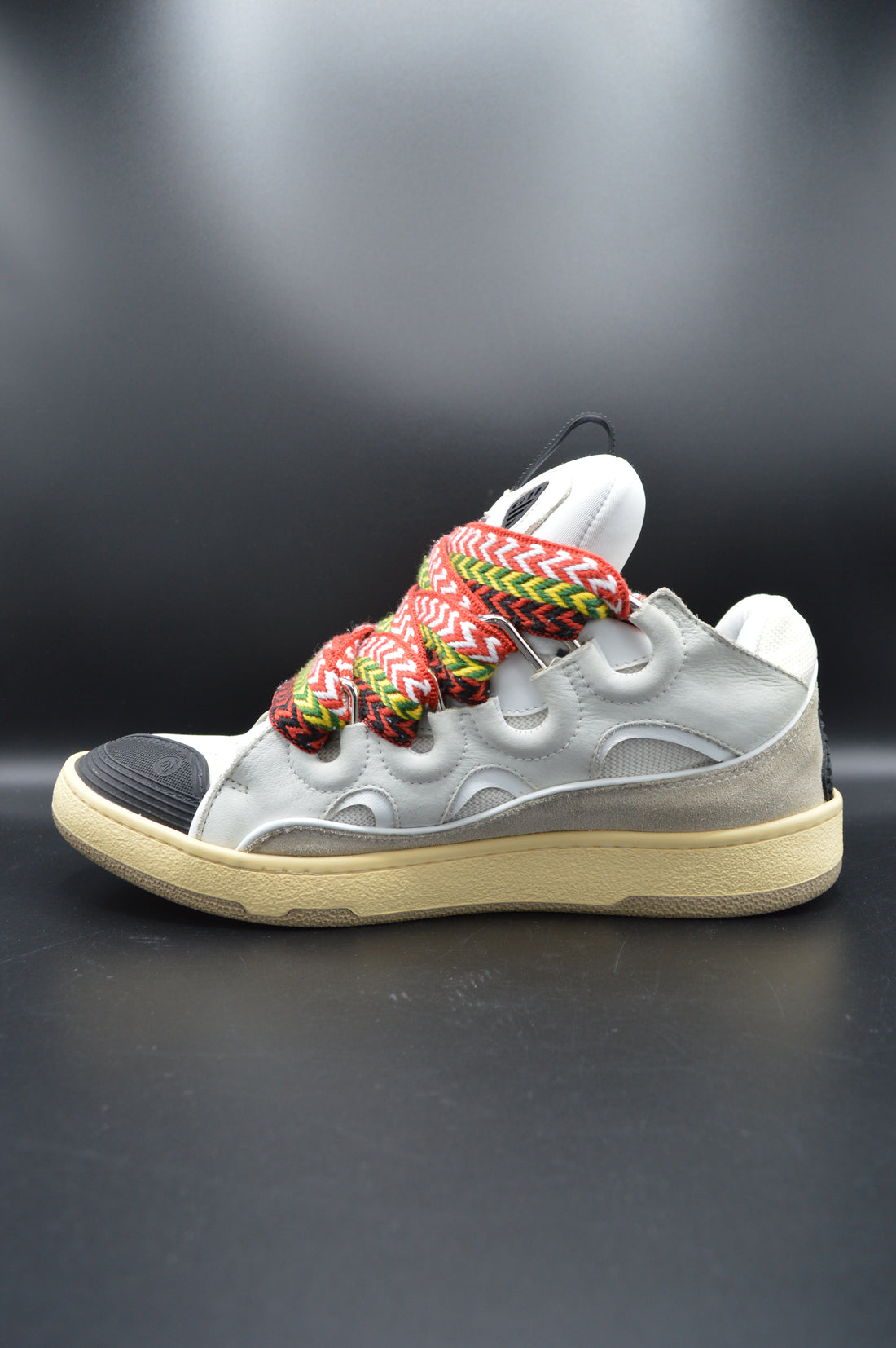 Lanvin Curb cuir blanc/beige/gris - T42