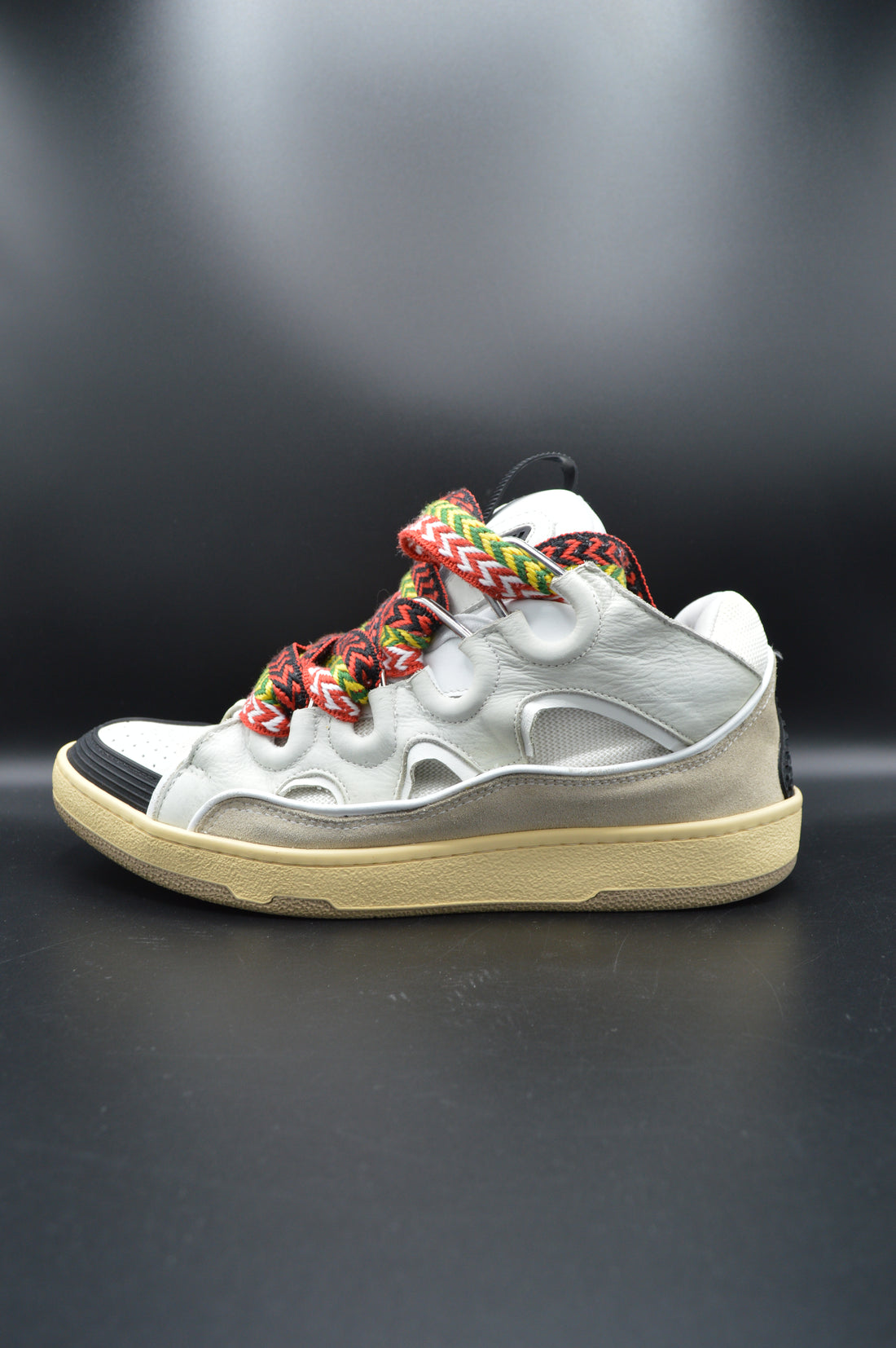 Lanvin Curb cuir blanc/beige/gris - T42