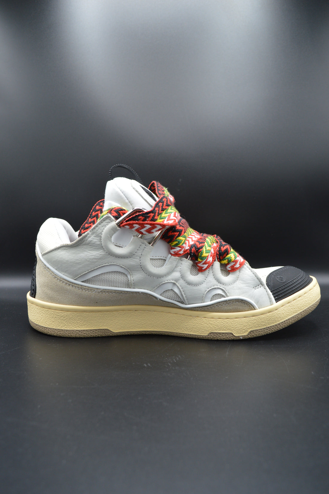 Lanvin Curb cuir blanc/beige/gris - T42