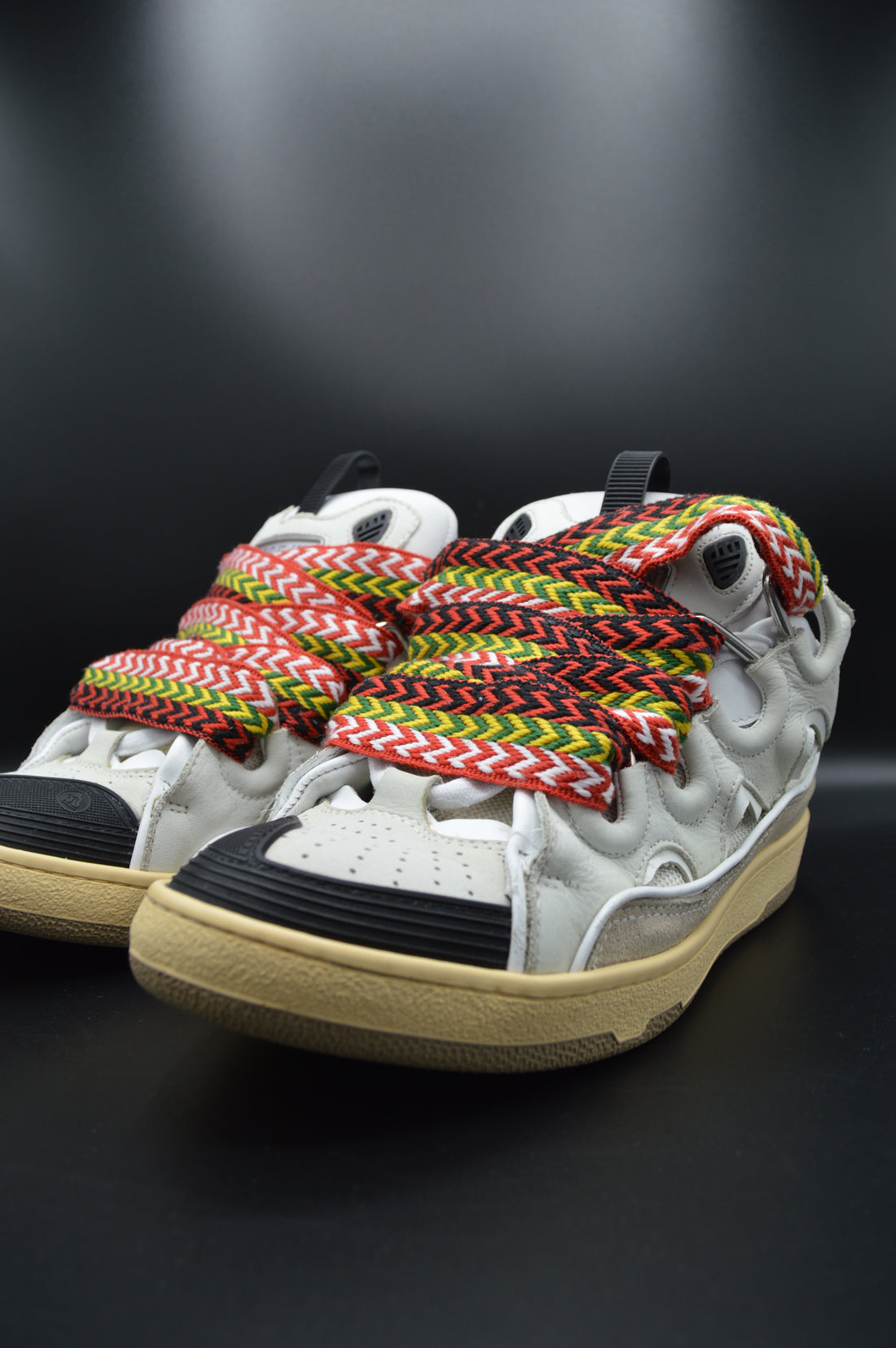 Lanvin Curb cuir blanc/beige/gris - T42