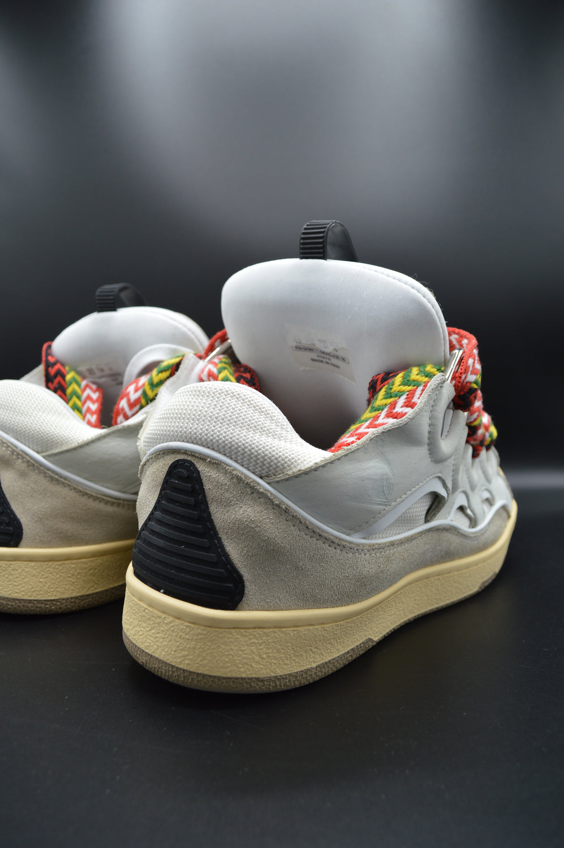 Lanvin Curb cuir blanc/beige/gris - T42