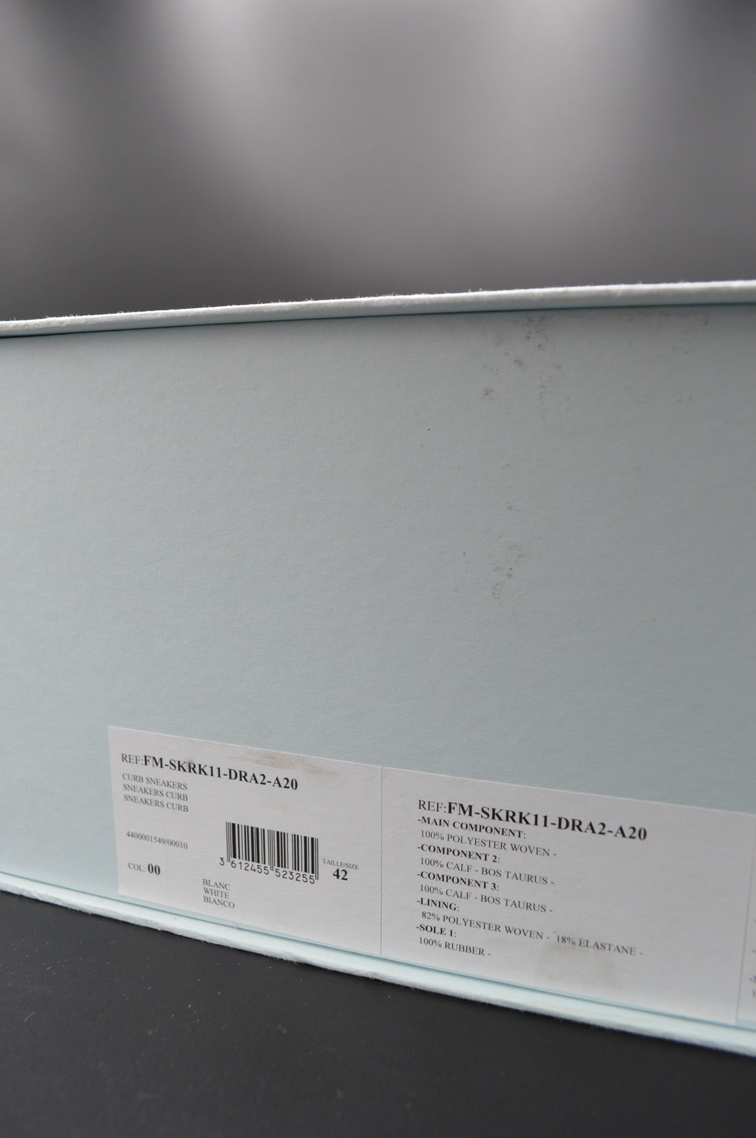 Lanvin Curb cuir blanc/beige/gris - T42