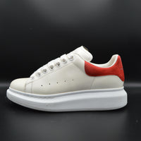 Alexander Mcqueen Oversize cuir blanc/ rouge - T37