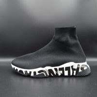 Balenciaga speedtrainer graffiti blanc/noir - T39