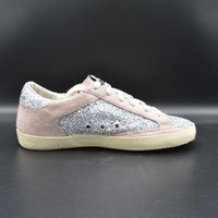 Golden Goose Superstar paillettes argent/vert/gris - T38