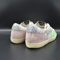 Golden Goose Superstar paillettes argent/vert/gris - T38