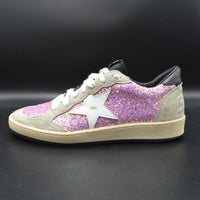 Golden Goose ballstar gris/paillettes rose/blanc - T36