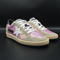 Golden Goose ballstar gris/paillettes rose/blanc - T36