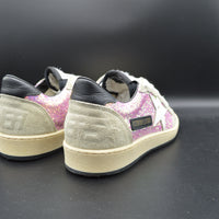 Golden Goose ballstar gris/paillettes rose/blanc - T36