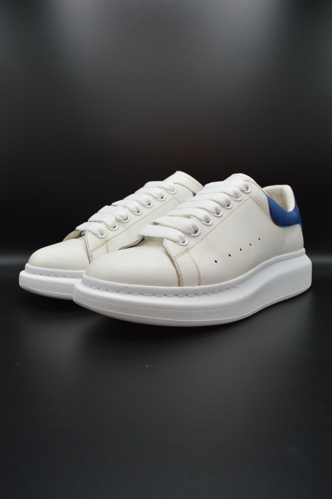 Alexander Mcqueen oversize blanc/bleu marine - T40