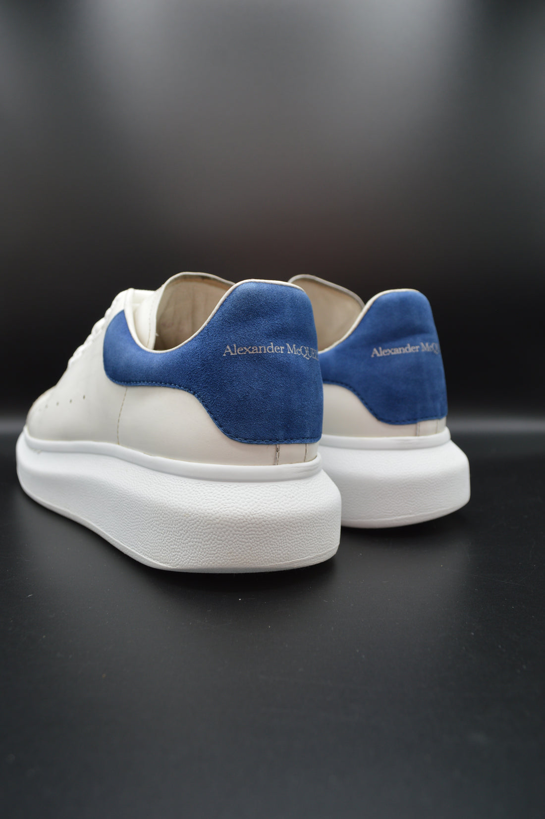 Alexander Mcqueen oversize blanc/bleu marine - T40