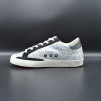 Golden Goose superstar paillettes argent/rose/noir - T36