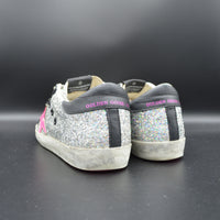 Golden Goose superstar paillettes argent/rose/noir - T36