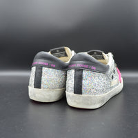 Golden Goose superstar paillettes argent/rose/noir - T36