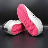Golden Goose superstar paillettes argent/rose/noir - T36