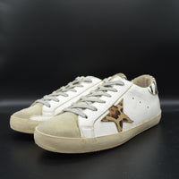 Golden Goose Superstar cuir blanc/léopard/zèbre - T39