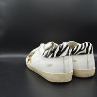 Golden Goose Superstar cuir blanc/léopard/zèbre - T39