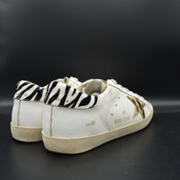 Golden Goose Superstar cuir blanc/léopard/zèbre - T39