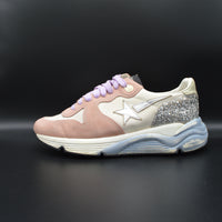 Golden Goose Running Sole rose/blanc/paillette argent - T39