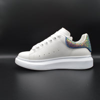 Alexander Mcqueen Oversize blanc/paillette bleu/violet - T38