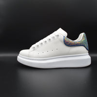 Alexander Mcqueen Oversize blanc/paillette bleu/violet - T38