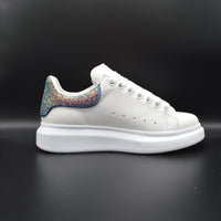 Alexander Mcqueen Oversize blanc/paillette bleu/violet - T38