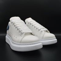 Alexander Mcqueen Oversize blanc/paillette bleu/violet - T38