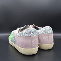 Golden Goose Superstar paillette argent/vert/gris - T39