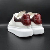 Alexander Mcqueen Oversize blanc/crocodile bordeaux - T37