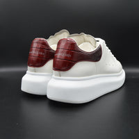 Alexander Mcqueen Oversize blanc/crocodile bordeaux - T37