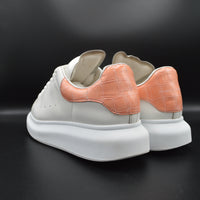 Alexander Mcqueen Oversize blanc/crocodile saumon - T39