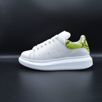 Alexander Mcqueen Oversize blanc/python jaune fluo - T36