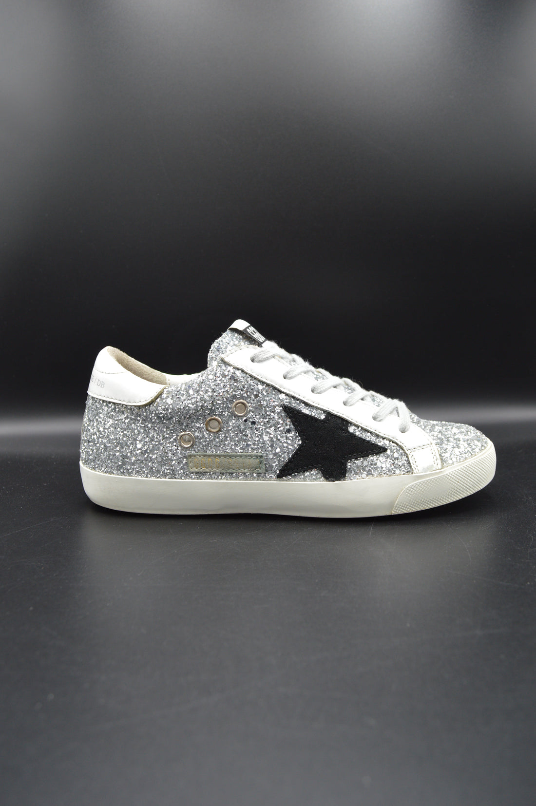 Golden Goose superstar paillette argent/blanc - T36