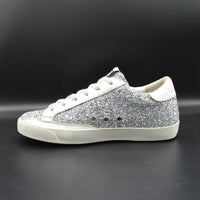 Golden Goose superstar paillette argent/blanc - T36
