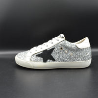 Golden Goose superstar paillette argent/blanc - T36