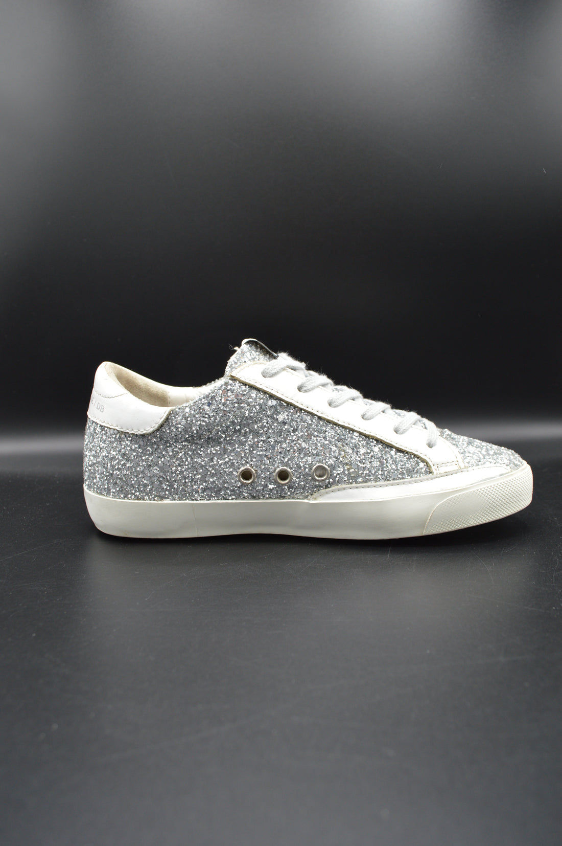 Golden Goose superstar paillette argent/blanc - T36