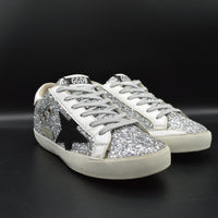 Golden Goose superstar paillette argent/blanc - T36