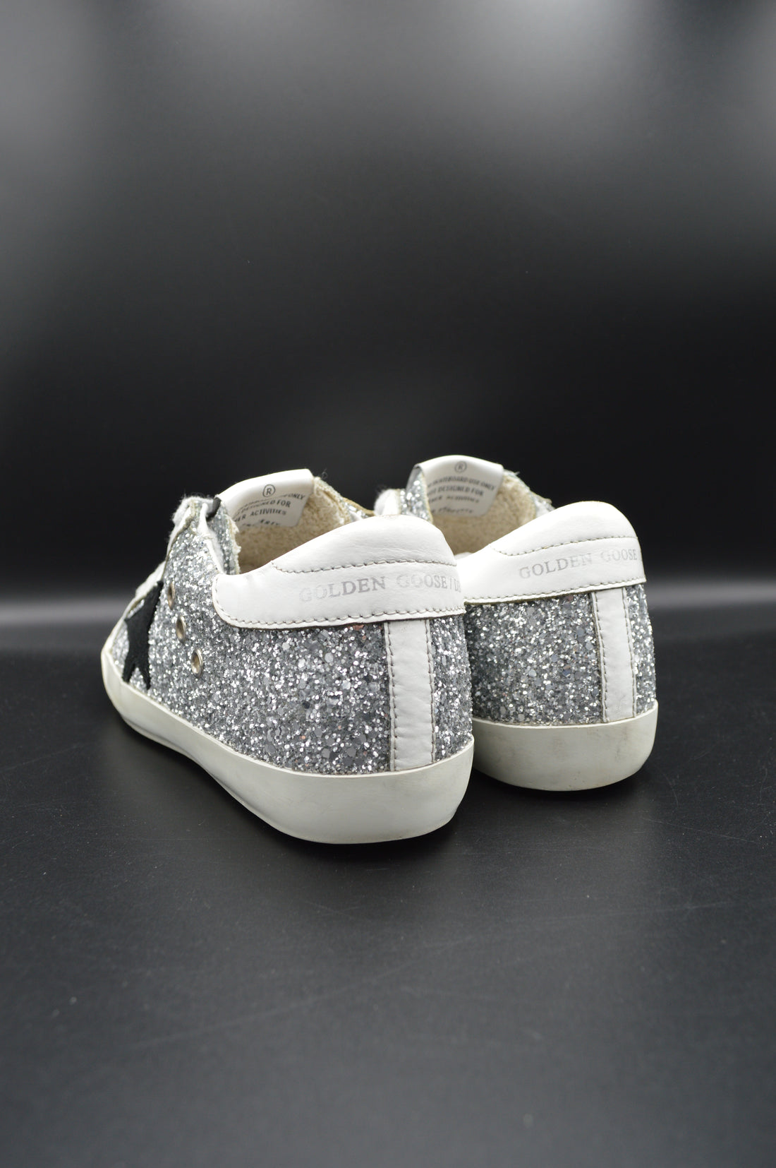 Golden Goose superstar paillette argent/blanc - T36