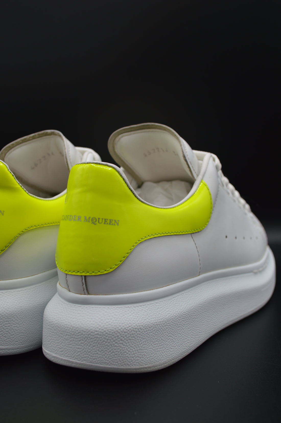 Alexander Mcqueen oversize blanc / jaune fluo  - T36