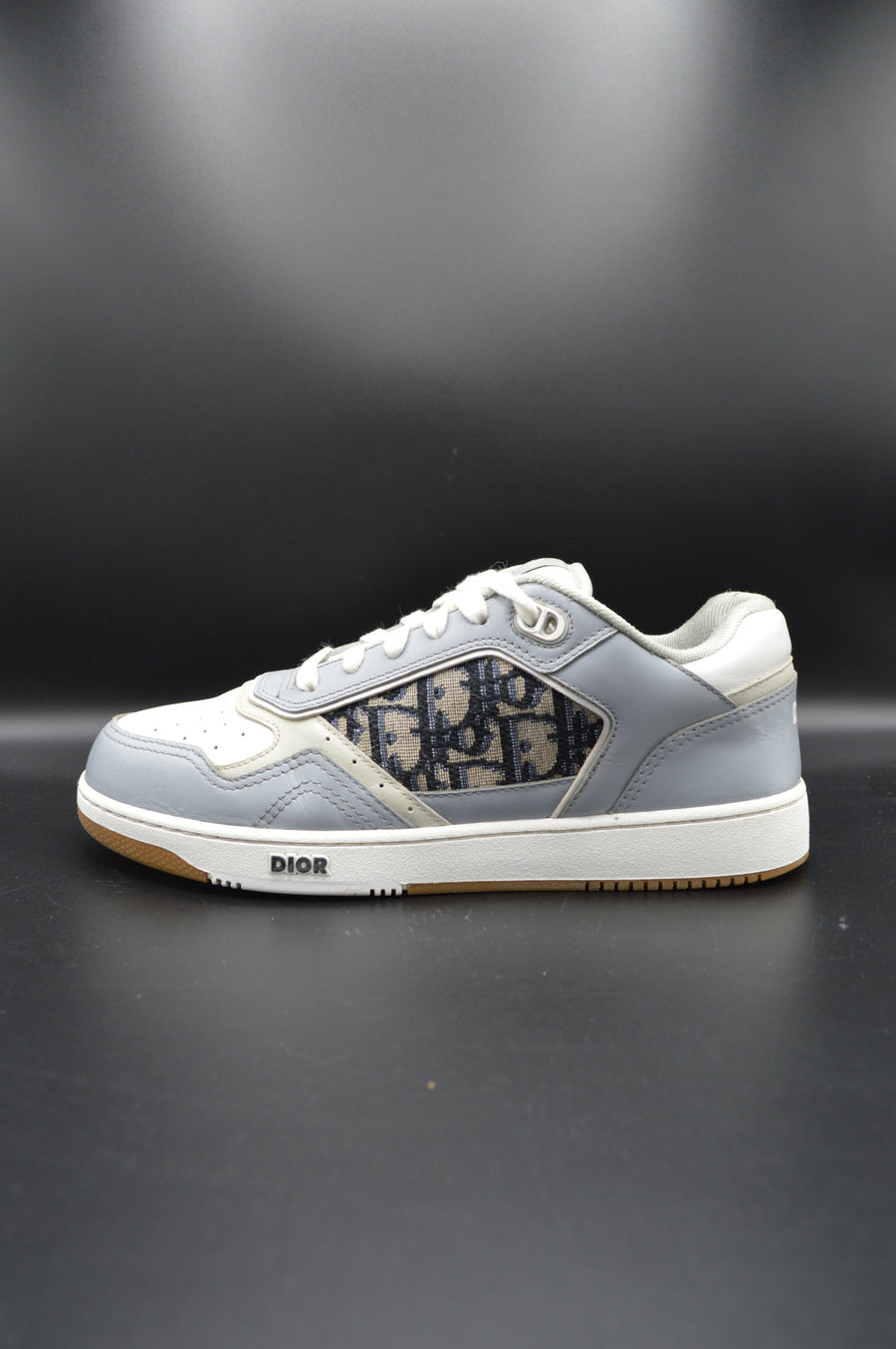 Dior B27 cuir blanc et gris, jacquard oblique - T39