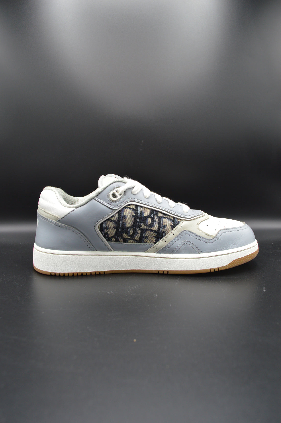 Dior B27 cuir blanc et gris, jacquard oblique - T39