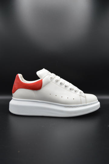 Alexander Mcqueen Oversize cuir blanc/ rouge - T37