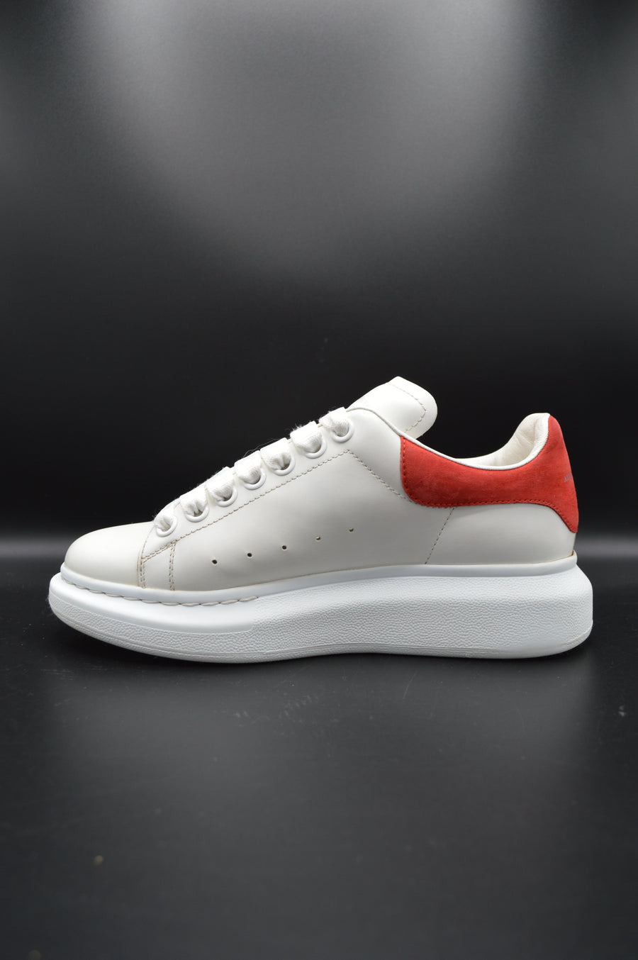 Alexander Mcqueen Oversize cuir blanc/ rouge - T37