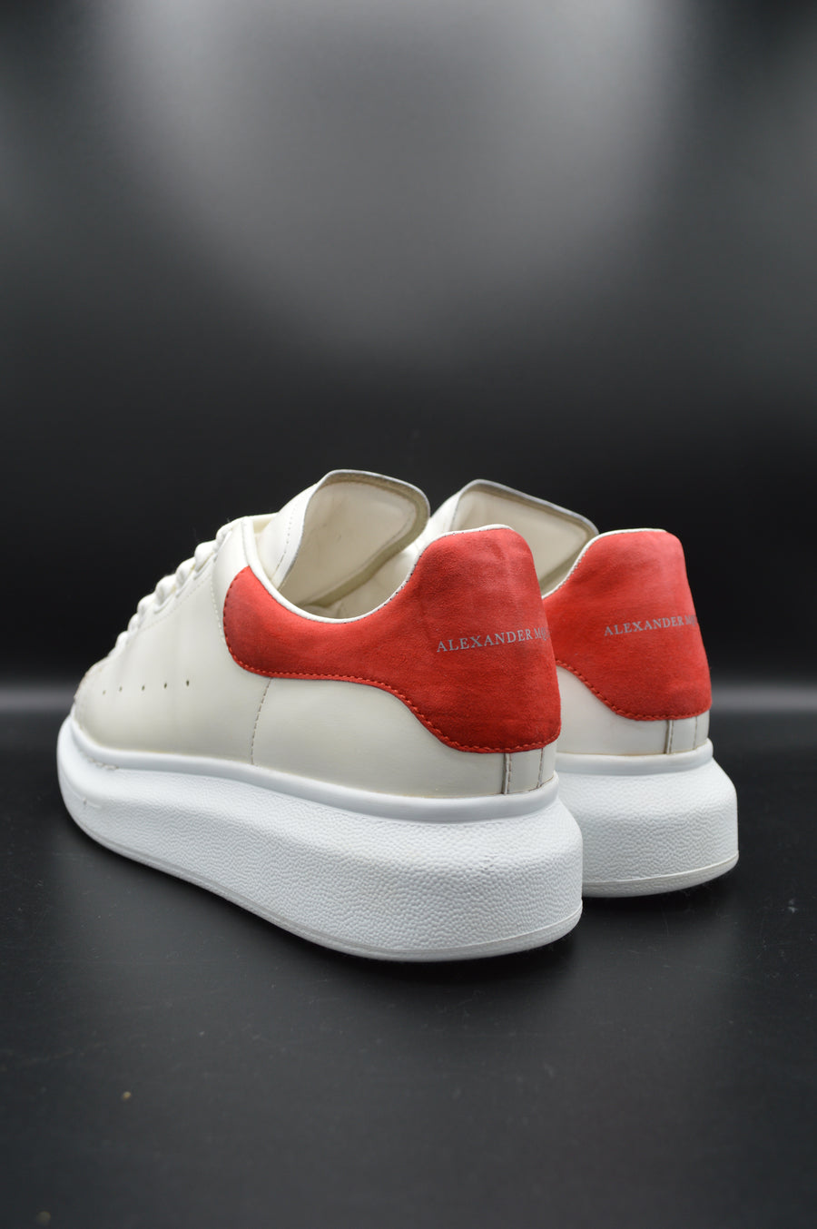 Alexander Mcqueen Oversize cuir blanc/ rouge - T37
