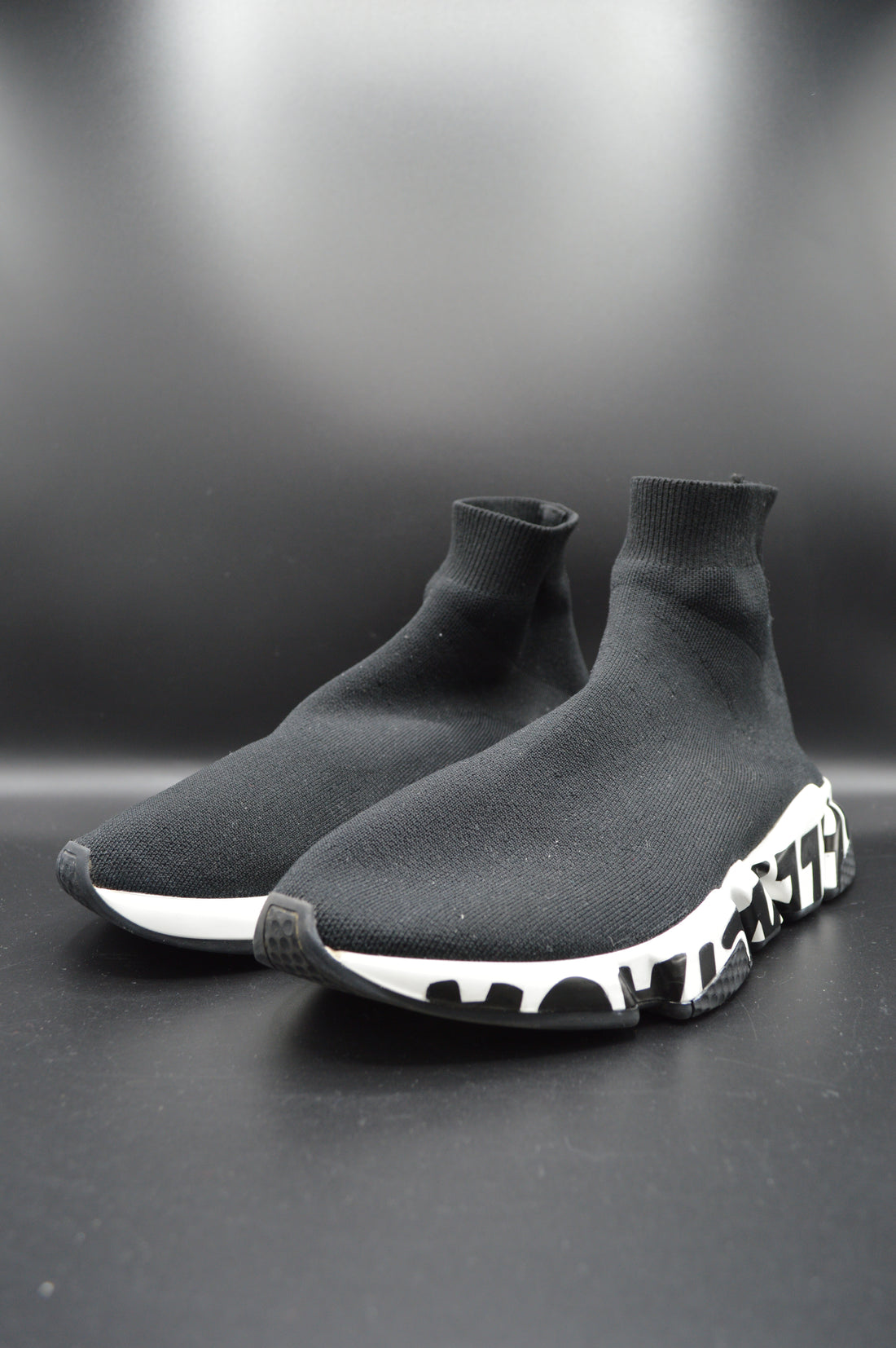 Balenciaga speedtrainer graffiti blanc/noir - T39