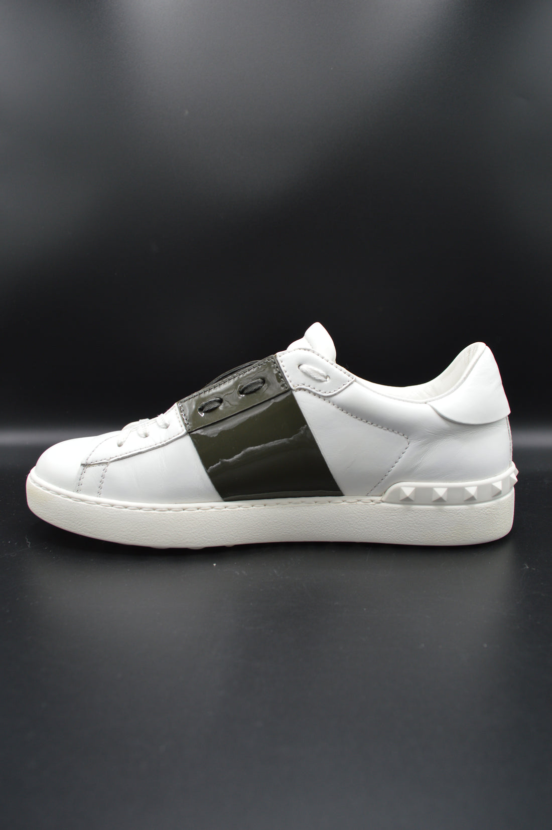 Valentino open blanc/kaki verni - T40